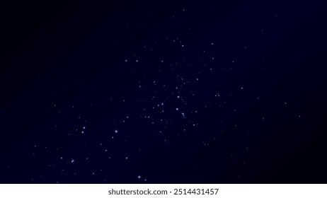 Estrellas nocturnas mínimas con estrellas menos brillantes. Estrella en la noche con brillo en fondo azul oscuro. diseño de Vector. Las estrellas parpadean en el espacio
