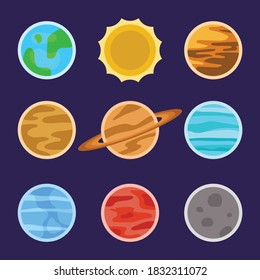 Minimal Nine Planet Collection Design