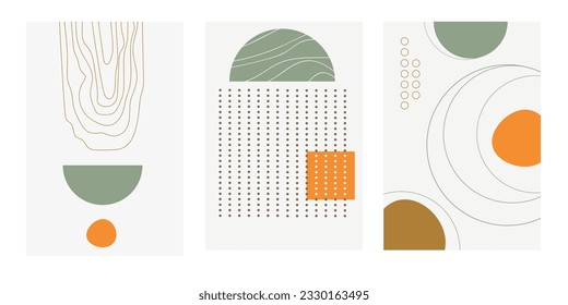 Minimal Nordic art print. Abstraction design for background, wallpaper, card, wall art