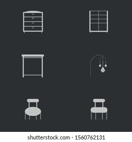 minimal object furniture icon design 