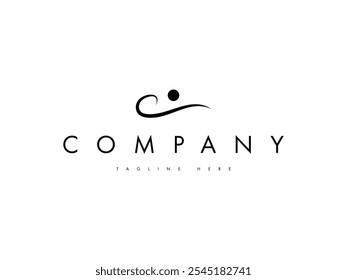 minimal ocean logo design. ocean and wave logo design.