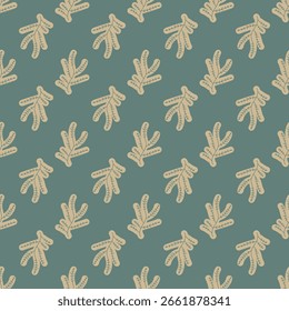 Patrón minimalista inspirado en el océano con delicada flora marina y Elementos de concha. Ideal para textiles, embalaje y arte de pared.