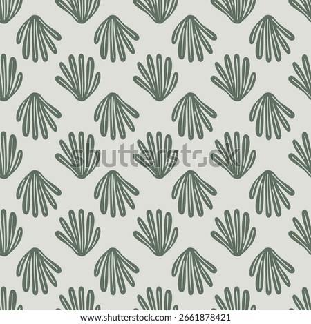 Minimal ocean-inspired pattern with delicate sea flora elements. Ideal for textiles, packaging, and wall art.