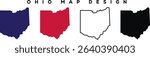 Minimal Ohio State Outline , Line Art Map Silhouette