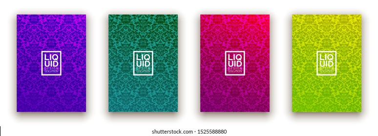 Minimal old style wallpaper covers organic design. Halftone floral colorful ornament design. retro patterns. abstract background, botanical motif, freehand doodles pattern. Eps10 vector.