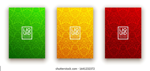 Minimal old style wallpaper covers organic design. Halftone floral colorful ornament design. retro patterns. abstract background, botanical motif, freehand doodles pattern. Eps10 vector.