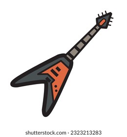 Minimal Old Vintage electric guitar