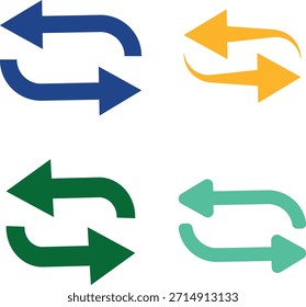 Minimal Opposite Direction Arrows Icons
