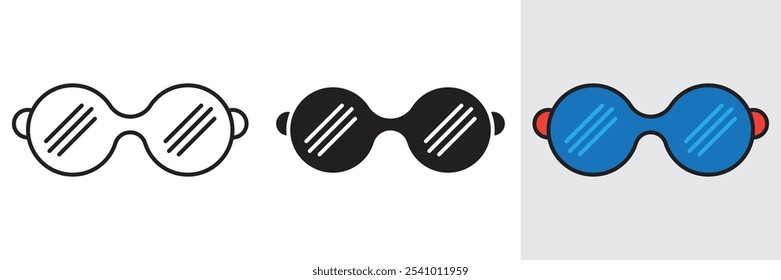 Minimal optical glasses icon. Vector illustration of spectacles, optic, sunglasses, modern, accessory, web icon and entertainment.