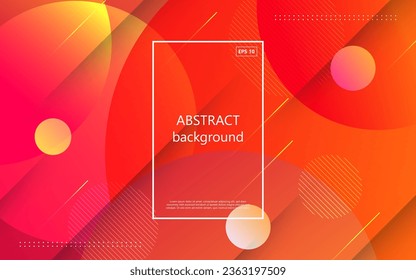 minimal orange abstract geometric fluid dynamic shape composition background. eps10 vector