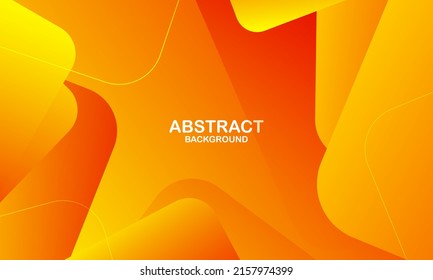 Minimal orange geometric background. Dynamic shapes composition. Eps10 vector