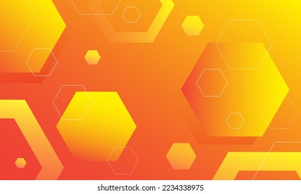Minimal orange geometric background. Dynamic shapes composition. Eps10 vector
