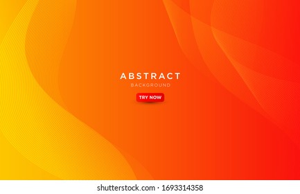 minimal orange gradient background with elegant wave, abstract creative background, modern landing page concept vector.