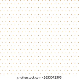 Modelo inconsútil anaranjado mínimo de los lunares con los círculos uniformemente espaciados, estilo gráfico plano en un fondo blanco llano. Concepto de retro, textil, simplicidad. Ilustración vectorial
