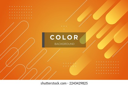 minimal orange yellow gradient abstract geometric fluid dynamic shape composition liquid rounded background. eps10 vector