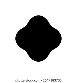 Rótulo Mínimo De Forma De Cruz Arredondada Orgânica. Ideal Para Emblema De Produto, Selo De Oferta De Venda, Tag Original Ou Design De Logotipo De Qualidade Premium. Ilustração de vetor