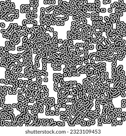 Minimal ornamental background with abstract shapes. Black and white texture. Simple abstract ornament background. Dark design for decor, fabric, cloth.
