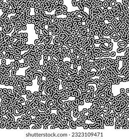 Minimal ornamental background with abstract shapes. Black and white texture. Simple abstract ornament background. Dark design for decor, fabric, cloth.