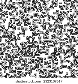 Minimal ornamental background with abstract shapes. Black and white texture. Simple abstract ornament background. Dark design for decor, fabric, cloth.