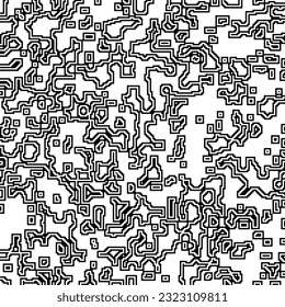 Minimal ornamental background with abstract shapes. Black and white texture. Simple abstract ornament background. Dark design for decor, fabric, cloth.