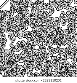 Minimal ornamental background with abstract shapes. Black and white texture. Simple abstract ornament background. Dark design for decor, fabric, cloth.