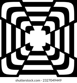  Minimal ornamental background with abstract shapes. Black and white texture. Simple abstract ornament background. 