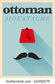 Minimal Ottoman Moustache Poster Design