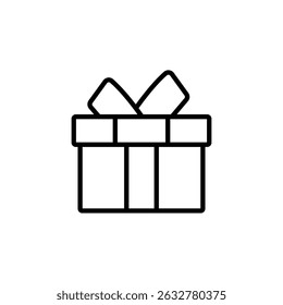 Minimales Umrisssymbol der Geschenkbox