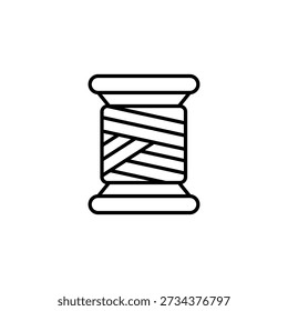 Minimal Outline Icon Of A Thread Spool For Sewing And Crafting Projects