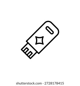 Ícone de estrutura de tópicos mínimo Dispositivo de armazenamento de dados da unidade flash USB