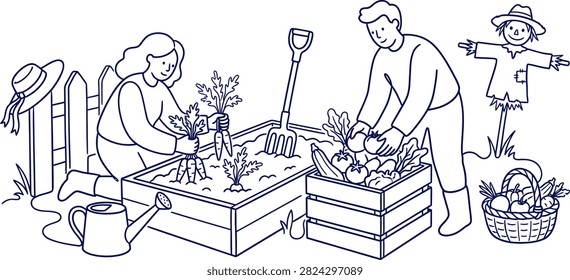 Minimal outline vector illustration