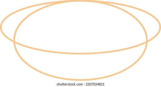 Minimal Oval Outline Shape Design