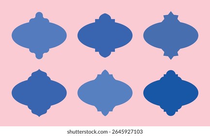 Étiquettes simples de forme ovale minimale pour les cadres de balises. Design rétro élégant pour cadeau, emballage, étiquettes, autocollants. Découpe artisanale de papier plat, scrapbooking.