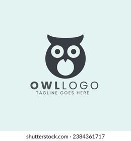 Minimal Owl Logo Design  with Owl Icon