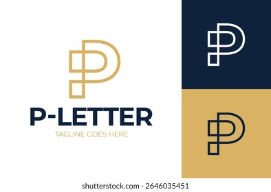 minimal p letter logo. letter P logo with a simple monogram concept. Creative Idea logos designs Vector illustration template.