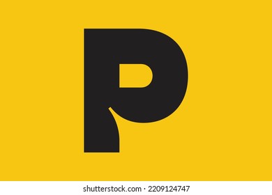 Minimal P logo. Icon of a P letter on a luxury background. Logo idea based on the DP monogram initials. Professional variety letter symbol and PD logo on background.