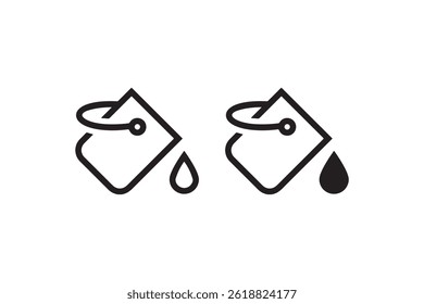 Minimal paint bucket icons for design tools Vector