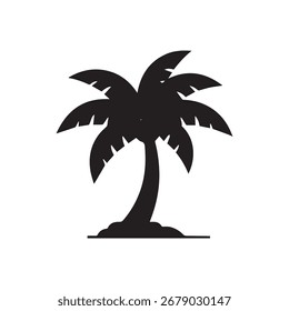 Silhueta de palma mínima representando liberdade, inspiração de viagem e fuga tropical