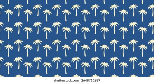Minimal Palm tree pattern in navy blue background