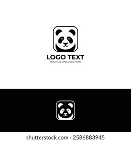 Minimal Panda logo design template