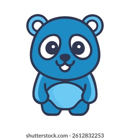 Minimal Panda Vector Illustration Clipart
