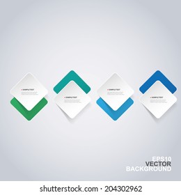 Minimal Paper Cut Infographics Design - Rounded Squares