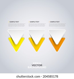 Minimal Paper Cut Infographics Design  - Triangles