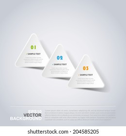 Minimal Paper Cut Infographics Design - Triangles