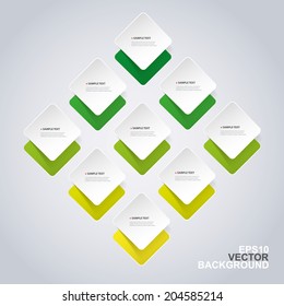 Minimal Paper Cut Infographics Design - Rounded Squares