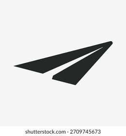 Icono de plano de papel mínimo que simboliza la comunicación rápida. Ilustración vectorial EPS 10
