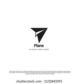 Minimal Paper Plane logo design