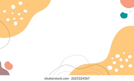 Minimal Pastel Abstract Background with Orange and White Dots