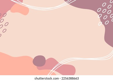 Minimal Pastel Background With Abstract Liquid Shape