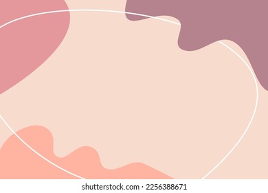 Minimal Pastel Background With Abstract Liquid Shape